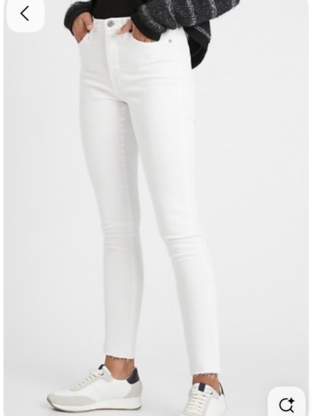 Banana Republic White High-Rise Skinny Jeans